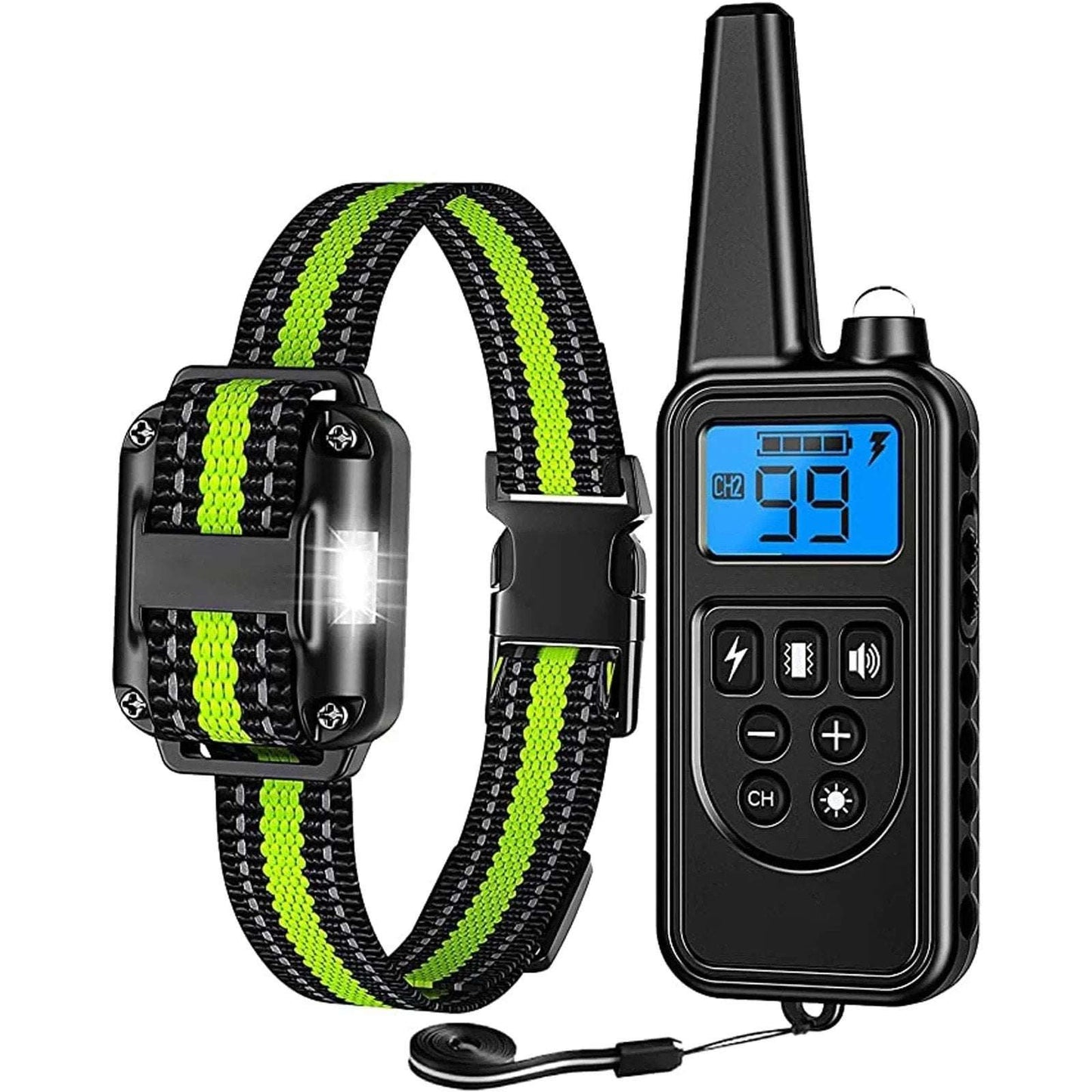 Waterproof Dog Training Collar 4200ft w/ Remote, 4 Modes, 99 Levels & Light