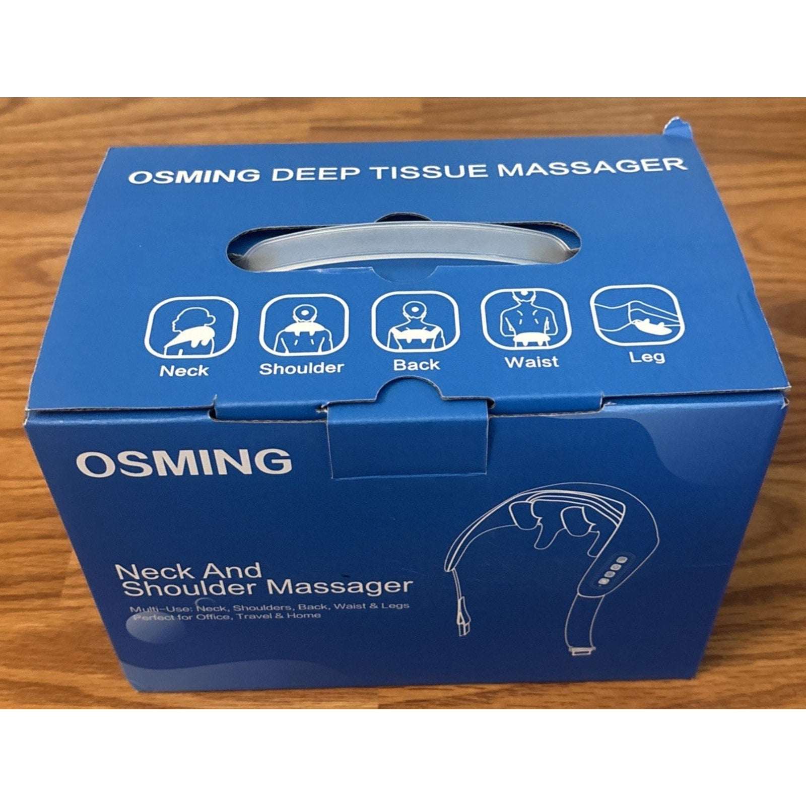 OSMING 6D Shiatsu Neck Massager w/ Heat Cordless Deep Tissue Back & Shoulder