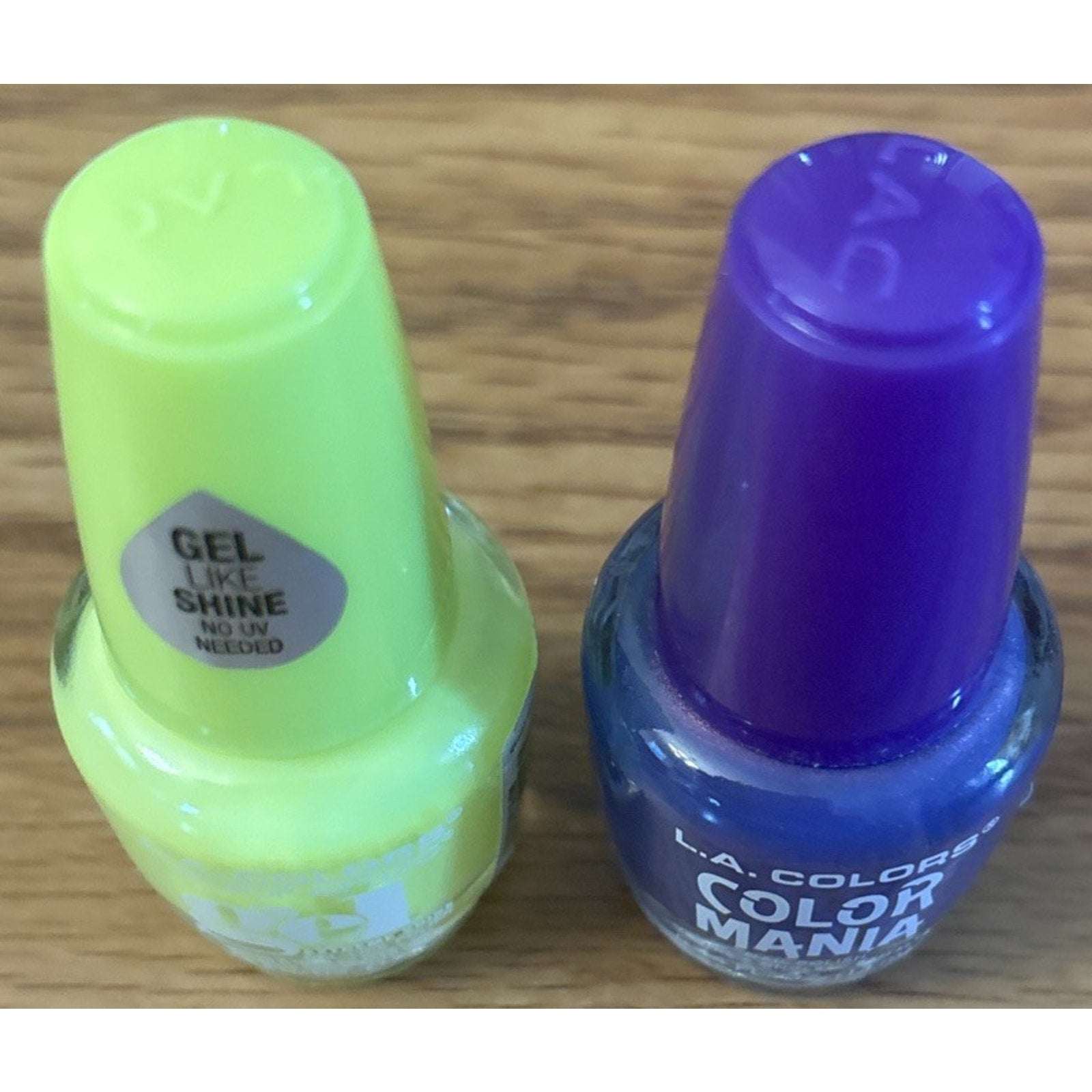 2PC LA Colors Nail Polish Color Craze Gel No UV DAY GLOW & Color Mania Culture