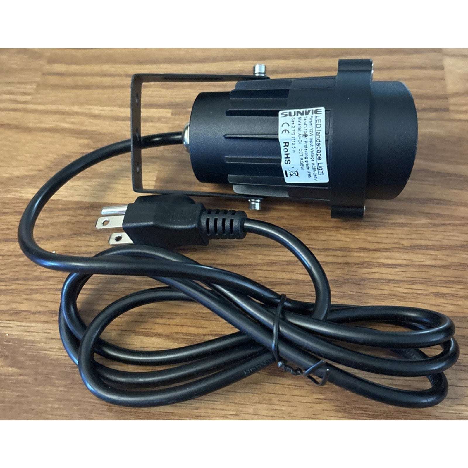 SUNVIE 4 Pack RGBW 12W Outdoor Waterproof Landscape Spotlights Plug-In w/ Remote