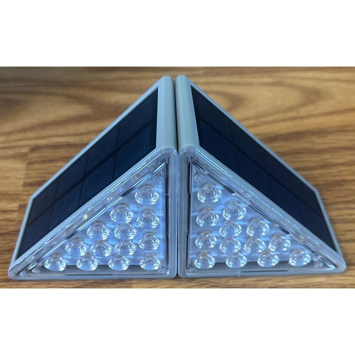 24PK Solar Step Lights Warm White Waterproof LED Stair Deck Walkway Light Set