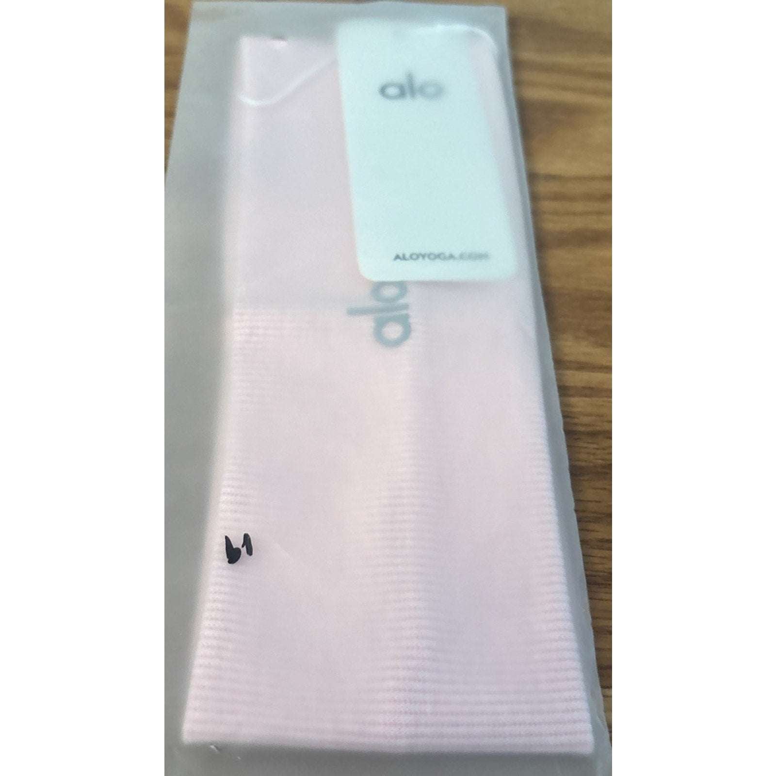 Alo Yoga Light Pink Logo 3" Wide Headband Adult/Teen One Size Athletic Fitness