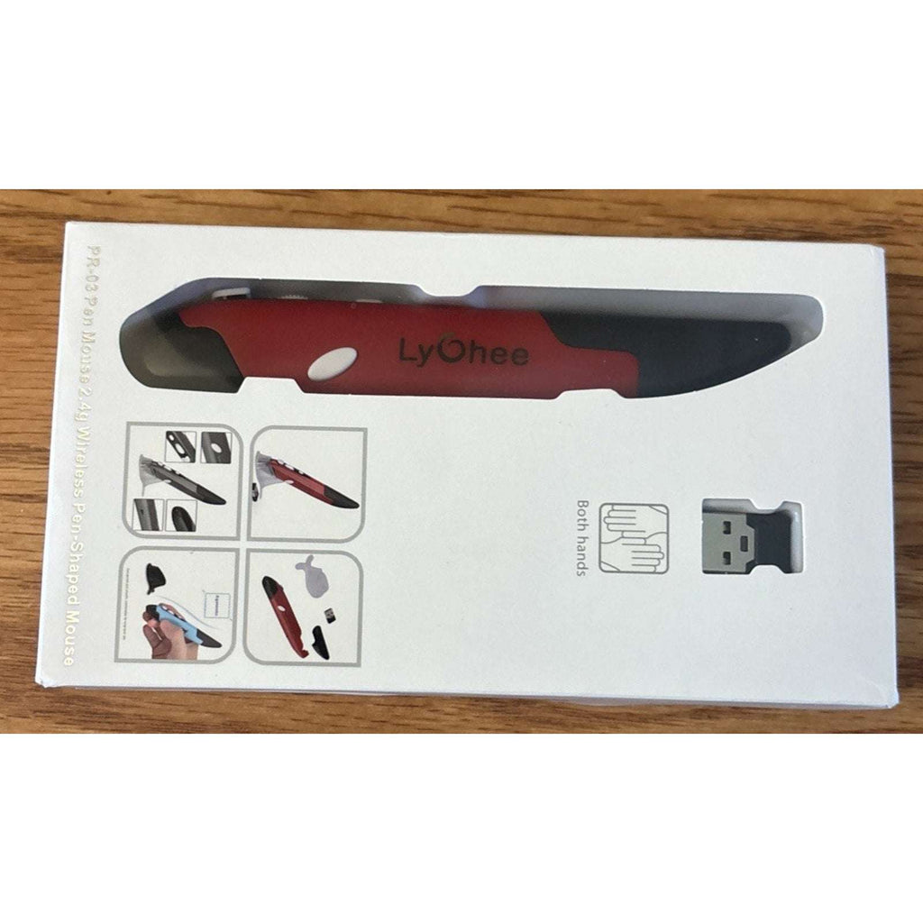 LyChee Wireless USB Optical Vertical Mouse Pen, 2.4GHZ USB Adjustable DPI PR-03