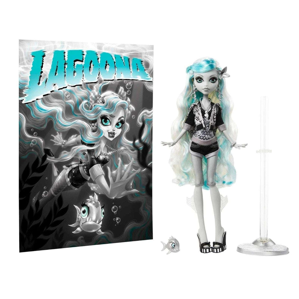 Monster High Reel Drama Black and White Lagoona Blue Doll 2025 NEW/Damaged Box