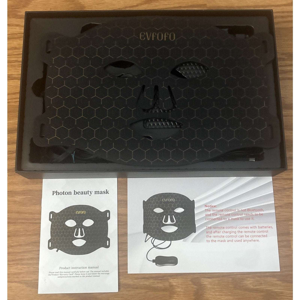 Evfofo Red LED Light Therapy Face Mask 7 Color LED Smoother & More Refined Skin