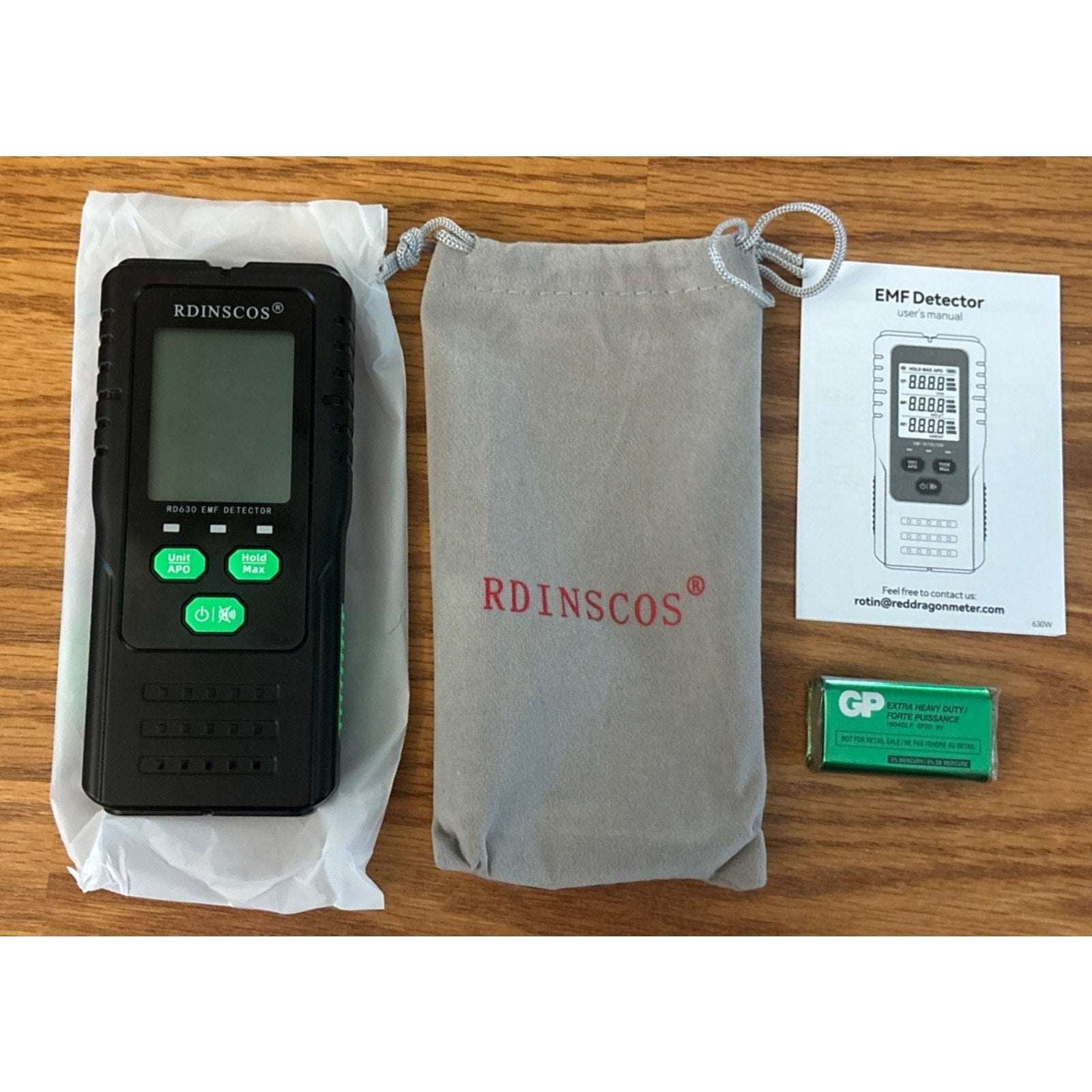 RD630 EMF Detector Meter RF MF EF Electromagnetic Radiation Tester Handheld