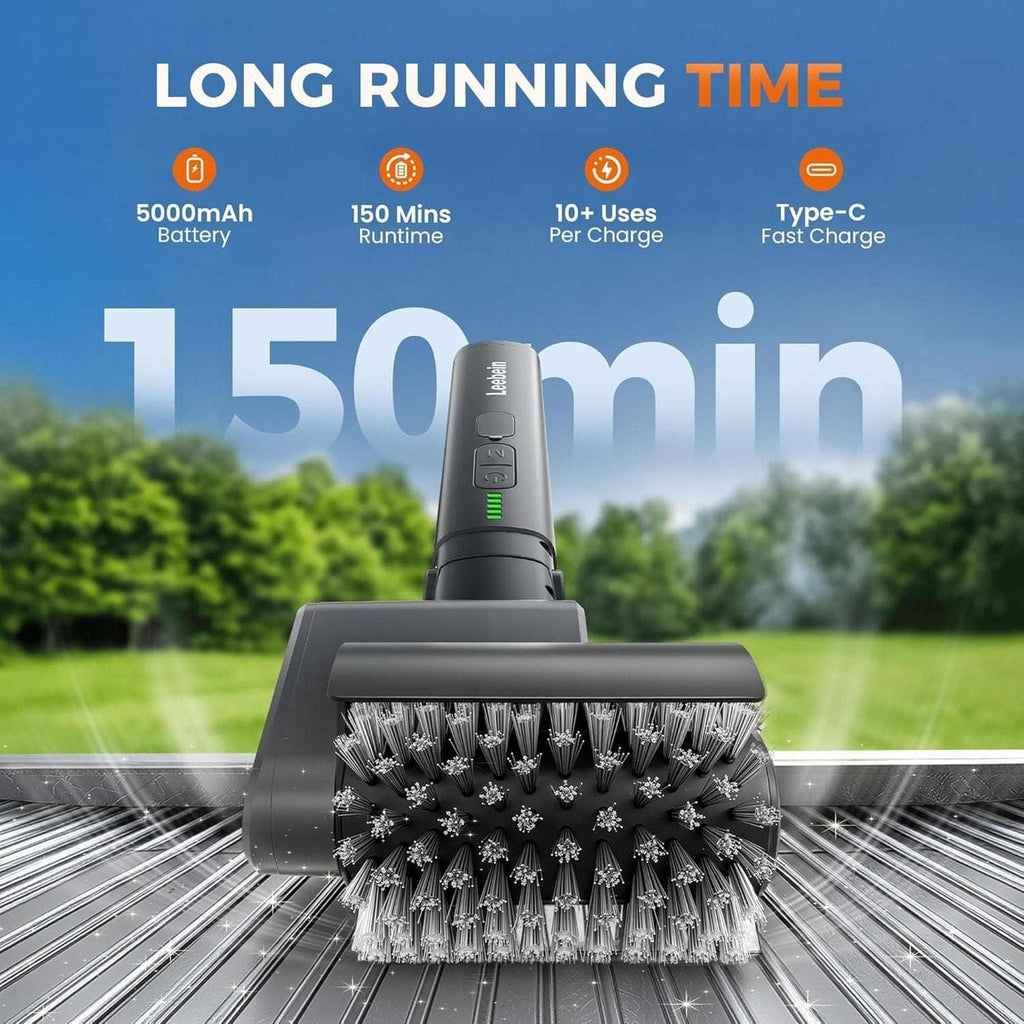 Leebein Electric Rotary Grill Brush 2026 BBQ Cleaner w/ 3 Heads 3 Speeds 480RPM