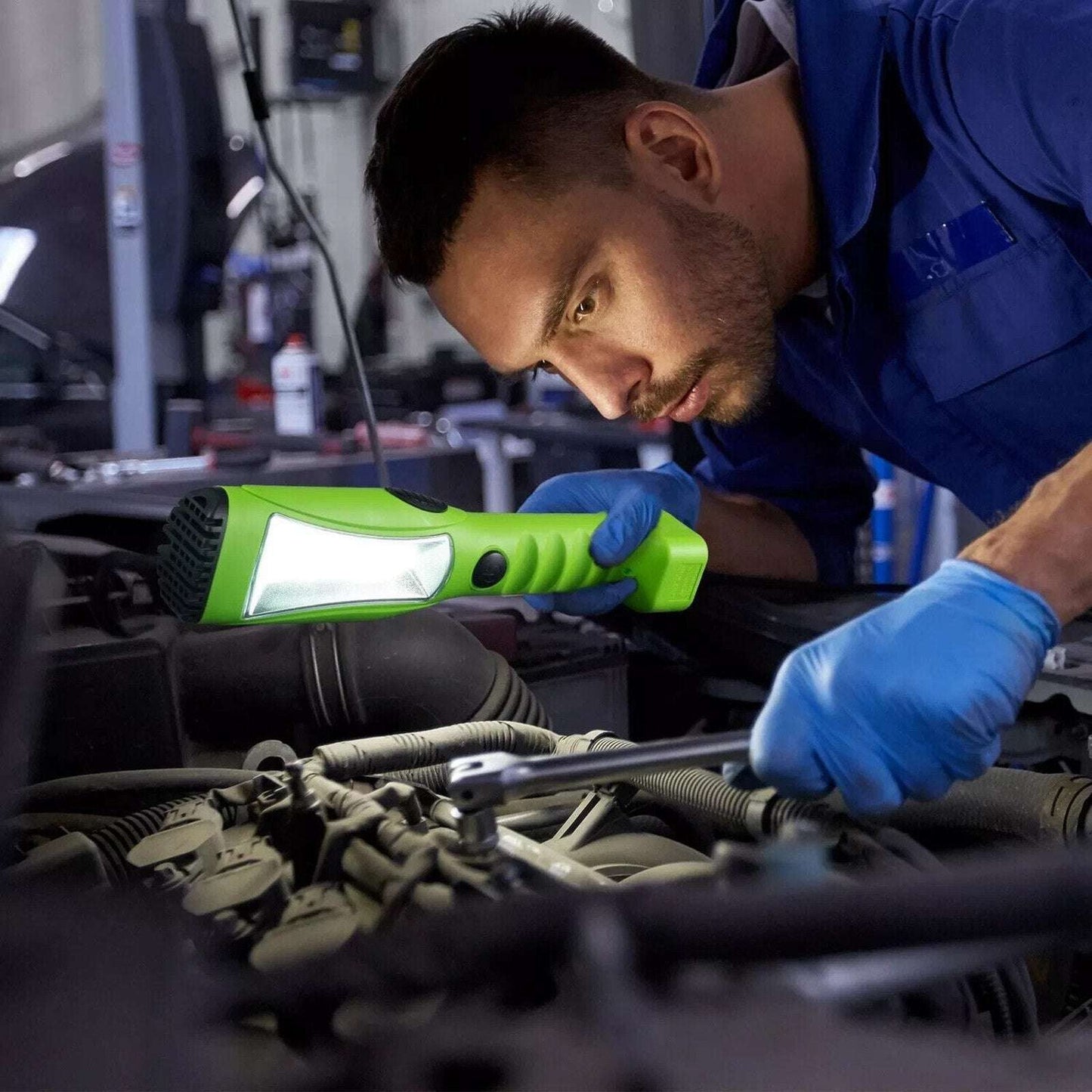 EDISHINE 2000LM LED Work Light, 15ft Cord, Dimmable, Handheld, Magnetic Hanging