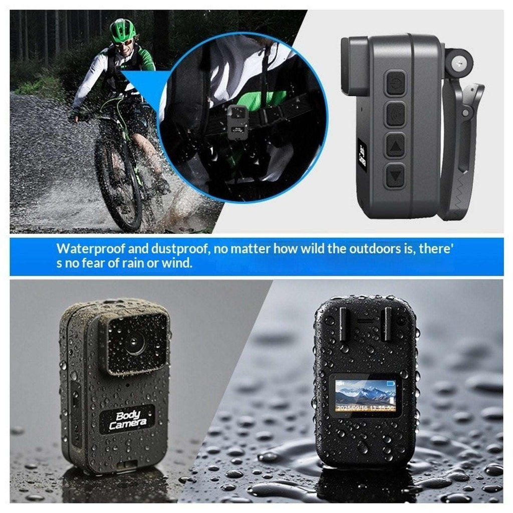 1080P Mini WiFi Body Camera w/ Audio Waterproof Car Sports Recorder w/ Back Clip