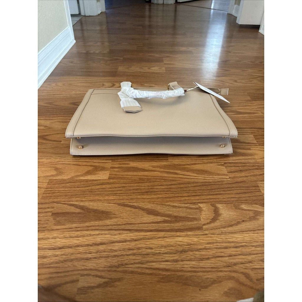 LOVEVOOK Laptop Tote Bag for Women Work, 15.6" Computer Briefcase Apricot/Beige