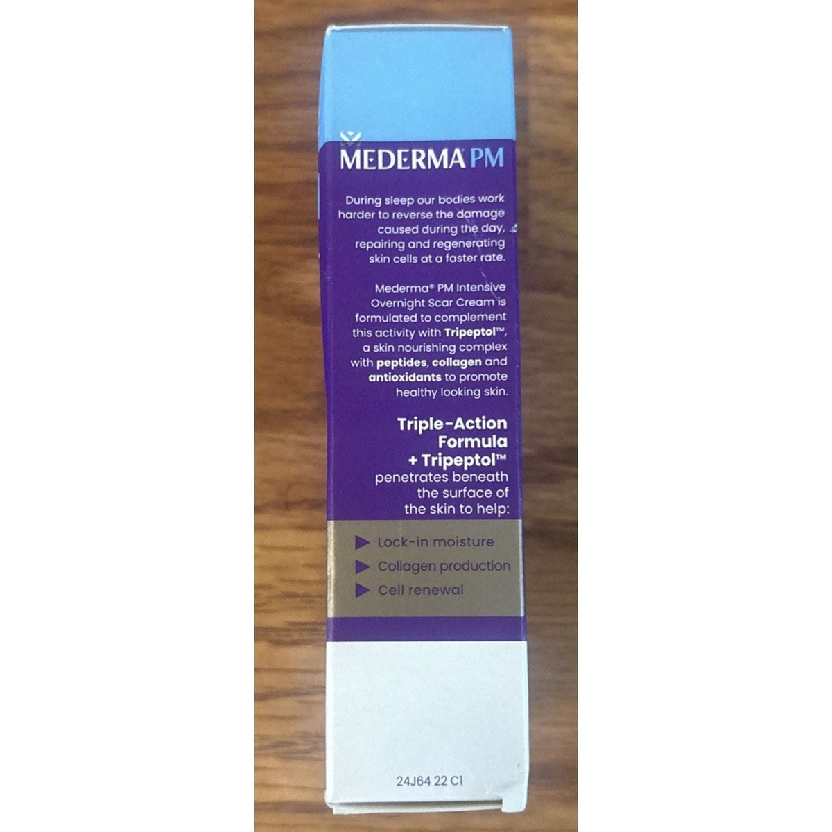 2PC Mederma PM Intensive Overnight Scar Cream Triple Action+ Tripeptol 1oz 04/28