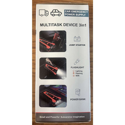 Scatach 3000A 12V Car Battery Jump Starter, Jumper Cable, Flashlight & Powerbank