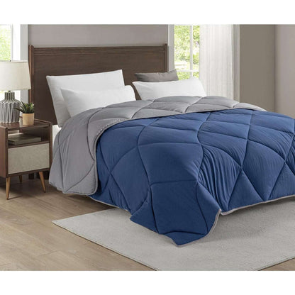 Hotel Quality Down-Alternative Comforter by APSMILE Navy/Gray Duvet Insert King