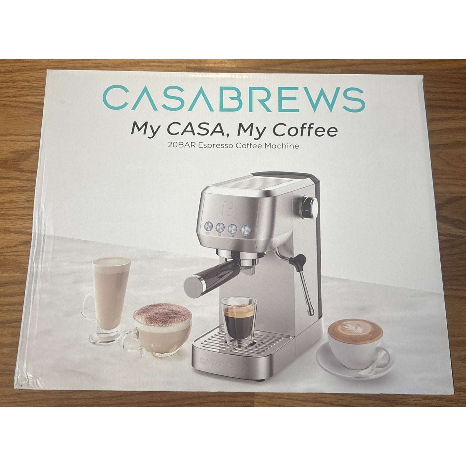 CASABREWS 3700 Essential Espresso Machine 20 Bar Stainless Steel w Steam Frother