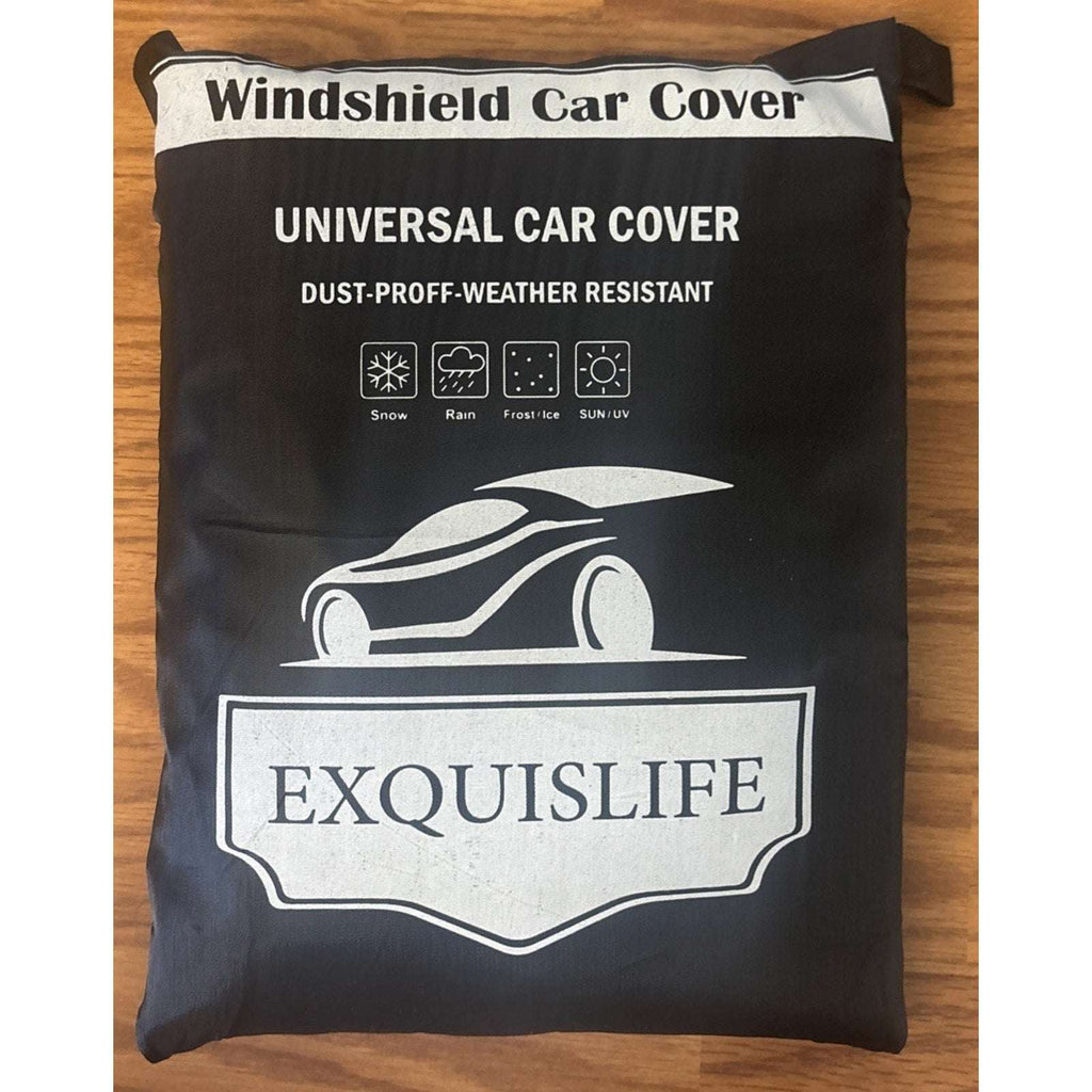EXQUISLIFE Universal Car Windshield Cover w/ Side Mirrors - Waterproof Snow Ice
