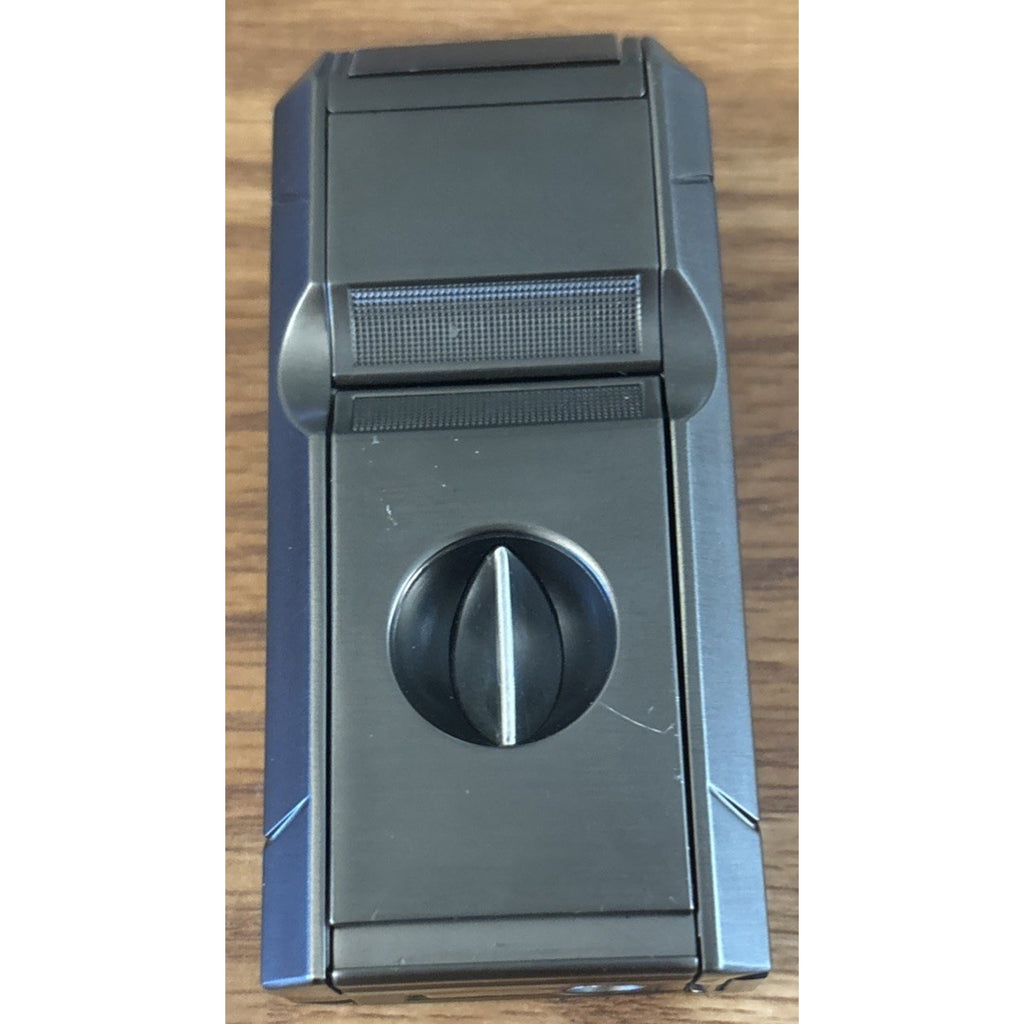 All in 1 Cigar Torch Lighter V-Cutter, Punch, Holder, Draw Enhancer, Twin Nubber