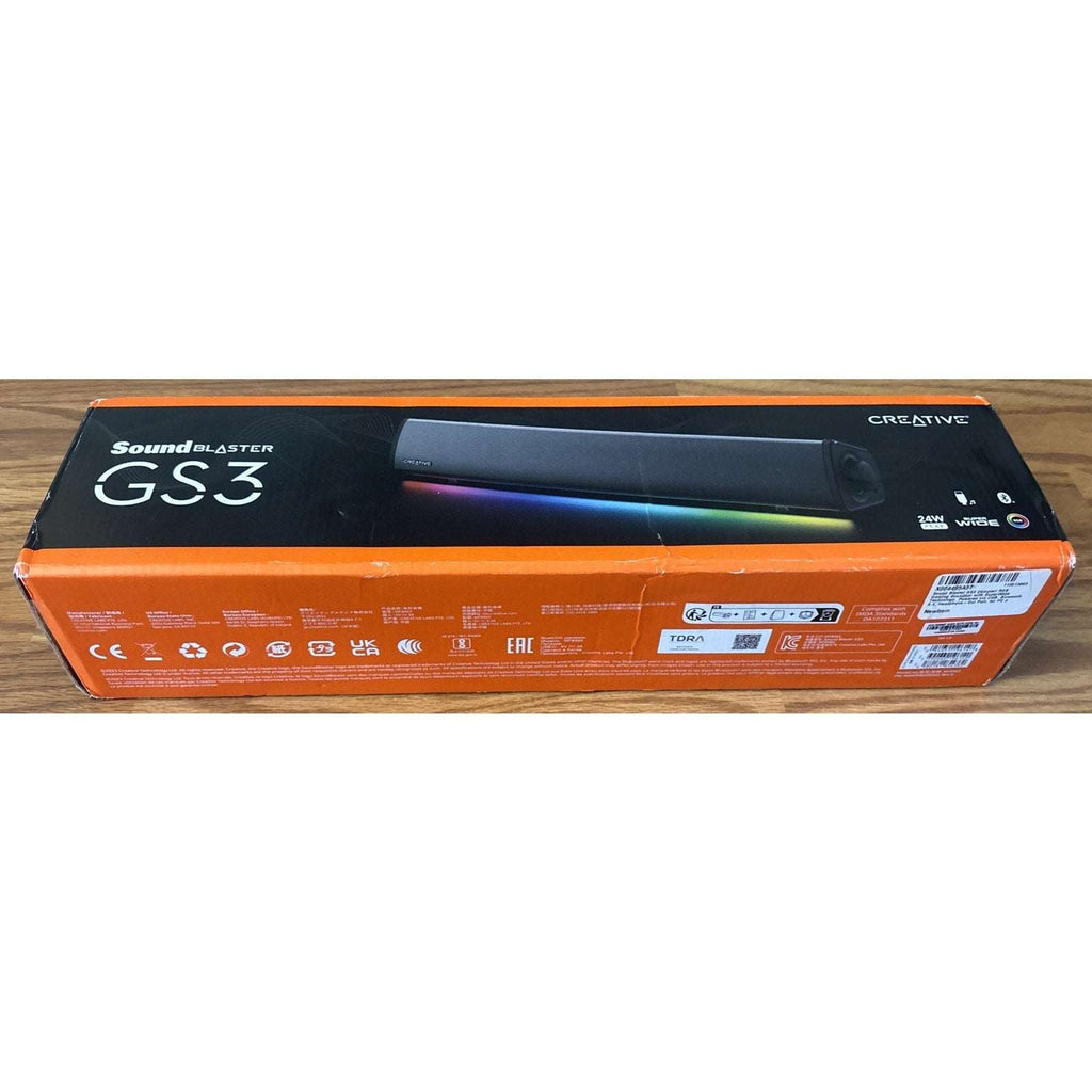 Creative Labs Sound Blaster GS3 Compact RGB Gaming Soundbar w/ Super Wide Tech.