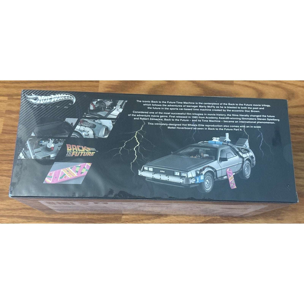 Hot Wheels Elite Back To The Future Time Machine 1:18 DeLorean Model Car BCJ97