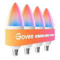 Govee E12 4 Pack Led Smart Bulbs H600B WiFi Candelabra Alexa/Google/Matter RGBWW