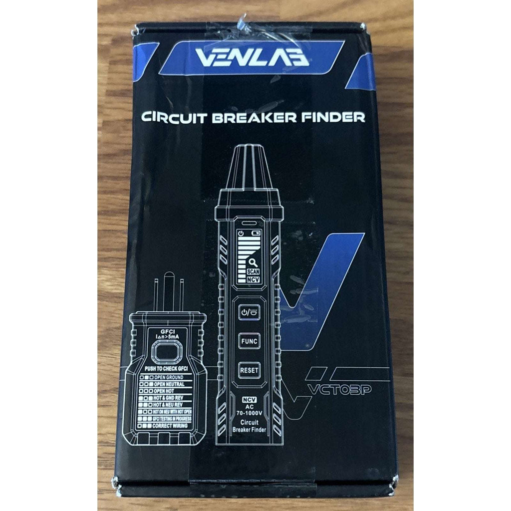 VENLAB Circuit Breaker Finder w/ LCD Display GFCI Outlet Tester 90-130V AC Circu