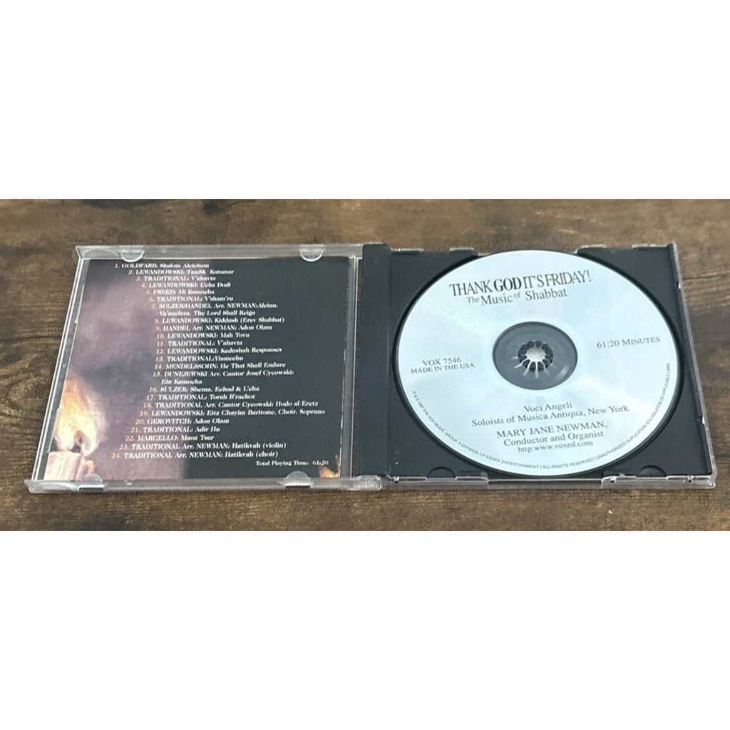THANK GOD IT'S FRIDAY! The Music Of Shabbat CD Voci Angeli Mary Jane Newman