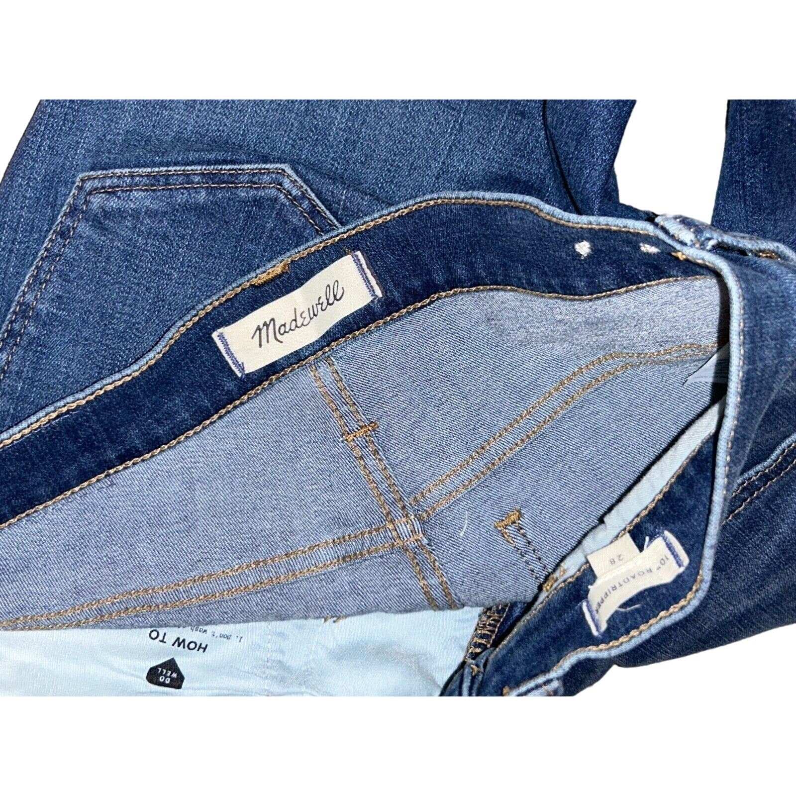 Madewell 10" Roadtripper Ripped Edition Mid Rise Skinny Stretch Jeans Size 28