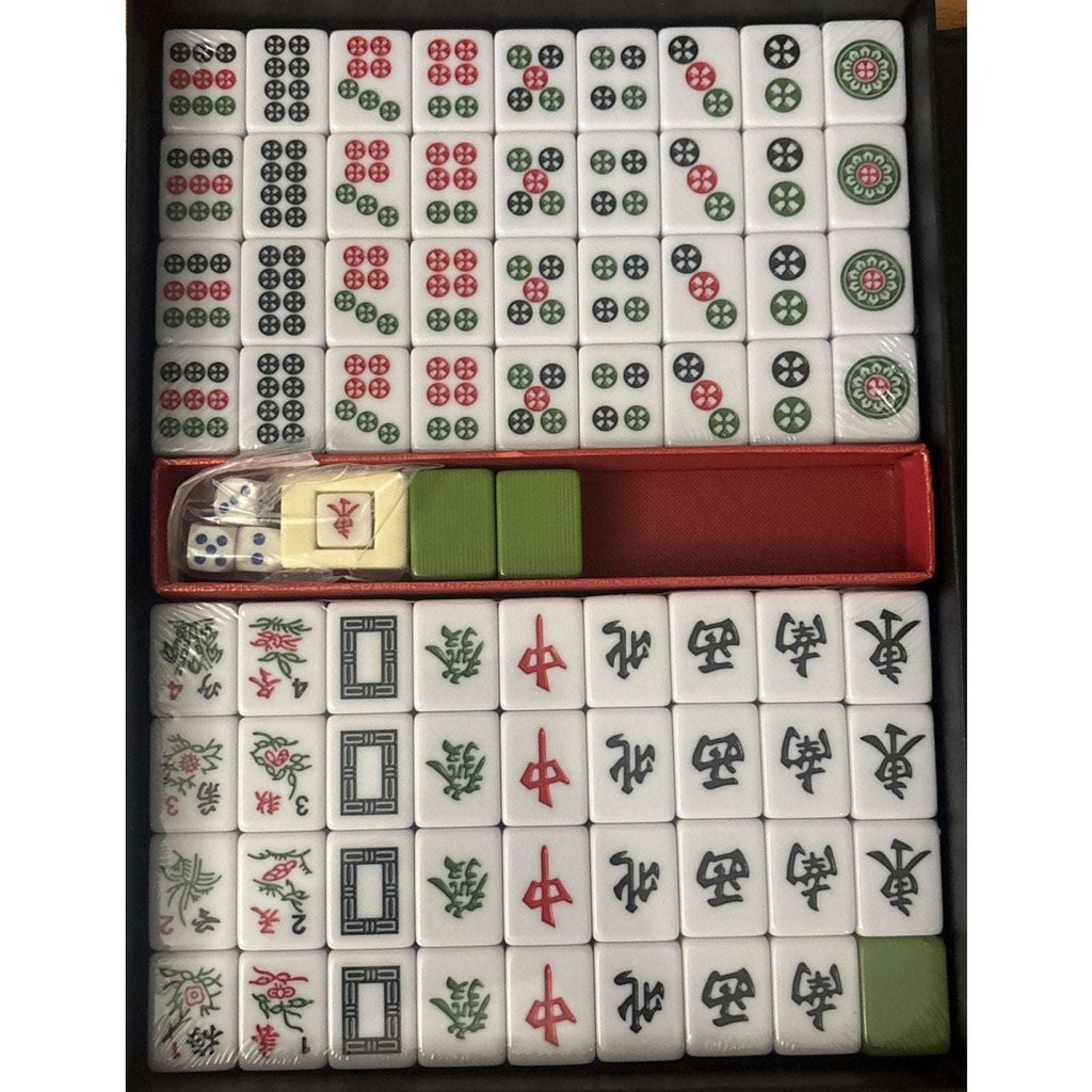 Yellow Mountain Rouge Heritage Chinese Mahjong Set, 146 Engraved Melamine Tiles