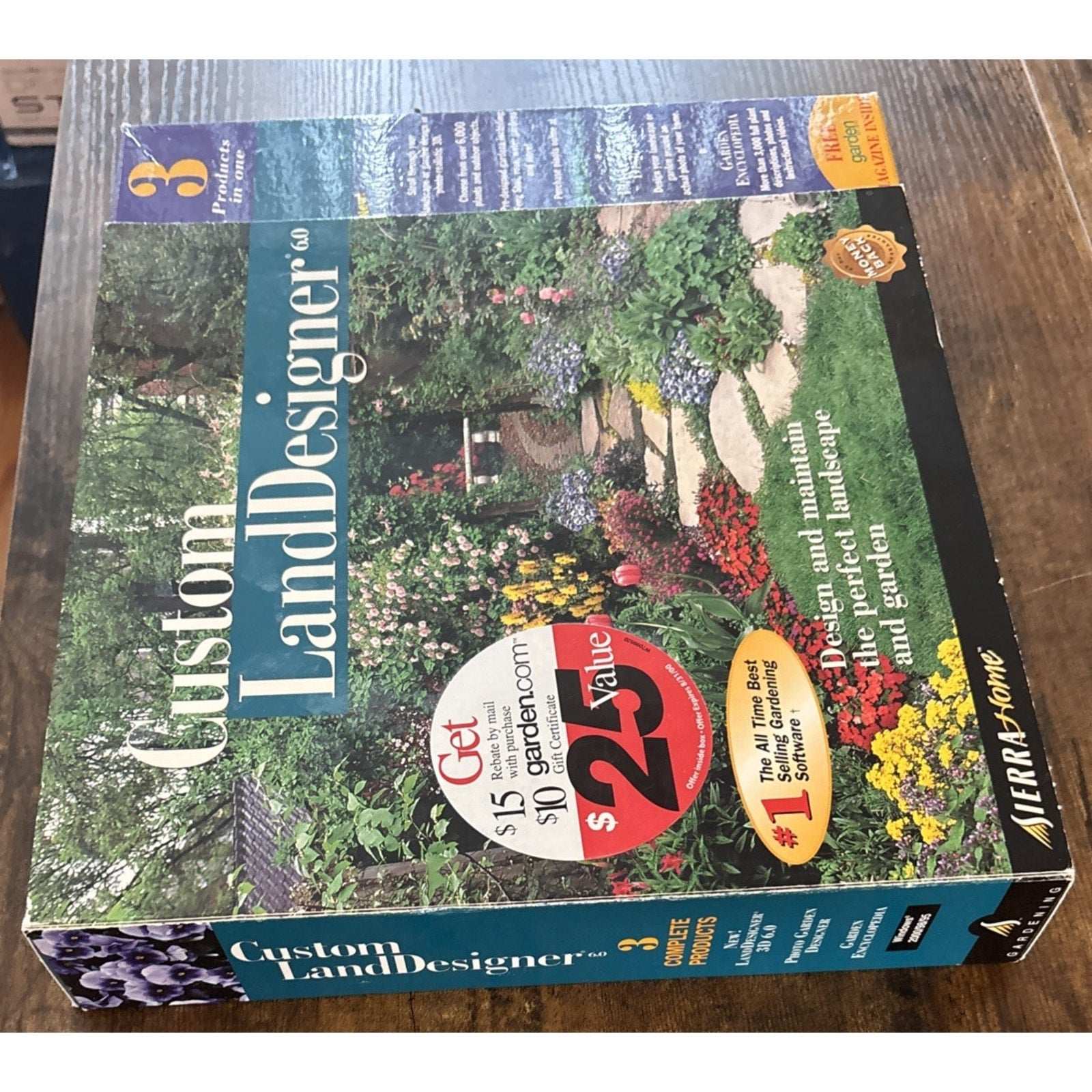 Sierra Home Custom 3D 6.0 LandDesigner Landscaping Software Windows 95/98/2000