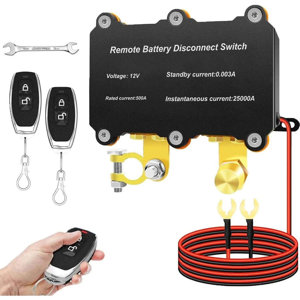 500A Remote Battery Disconnect Kill Switch 12V for Car Truck RV Heavy Duty Kit
