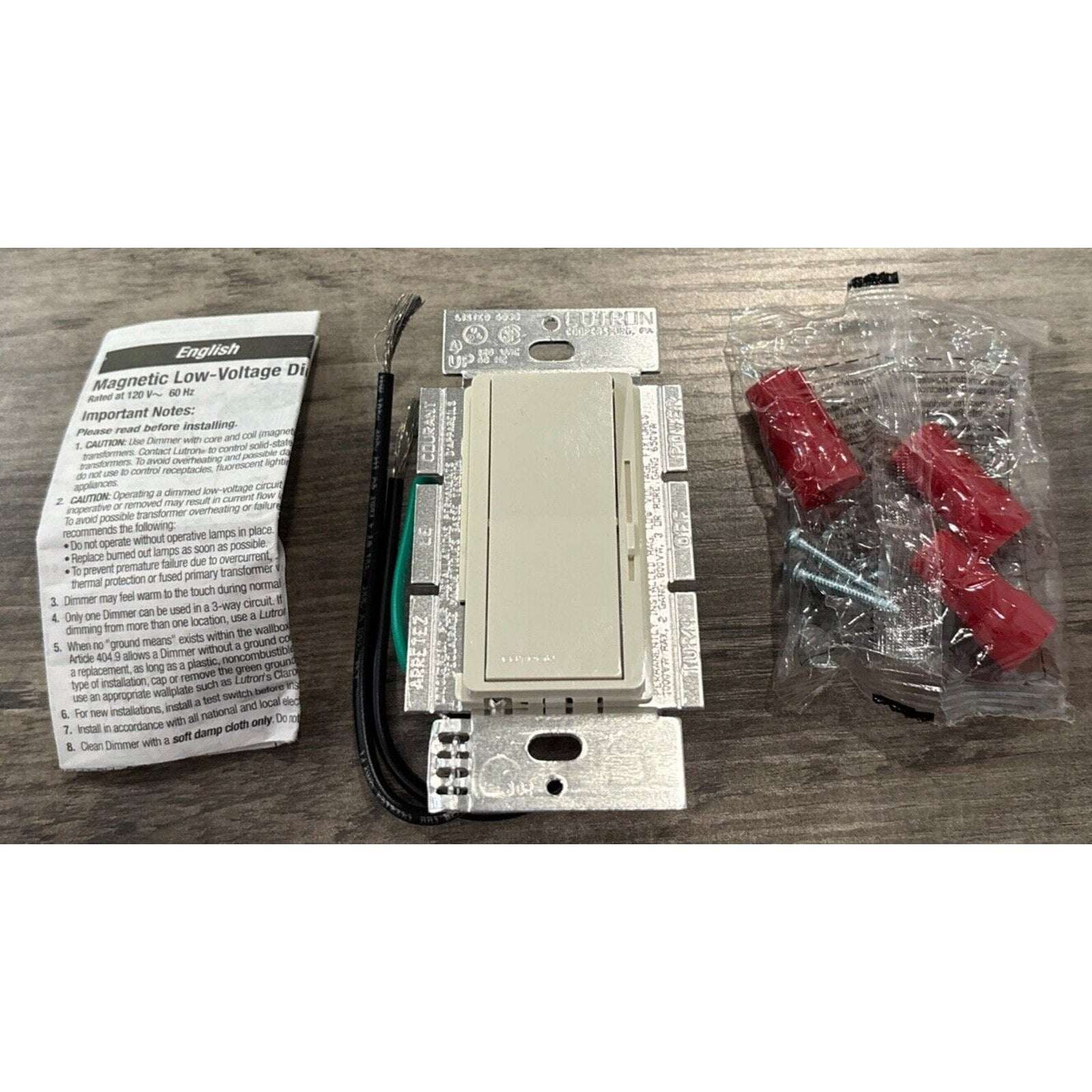 Lutron DVLV-10P-LA Diva 800W Single Pole Magnetic Low-Voltage Dimmer Switch Almo