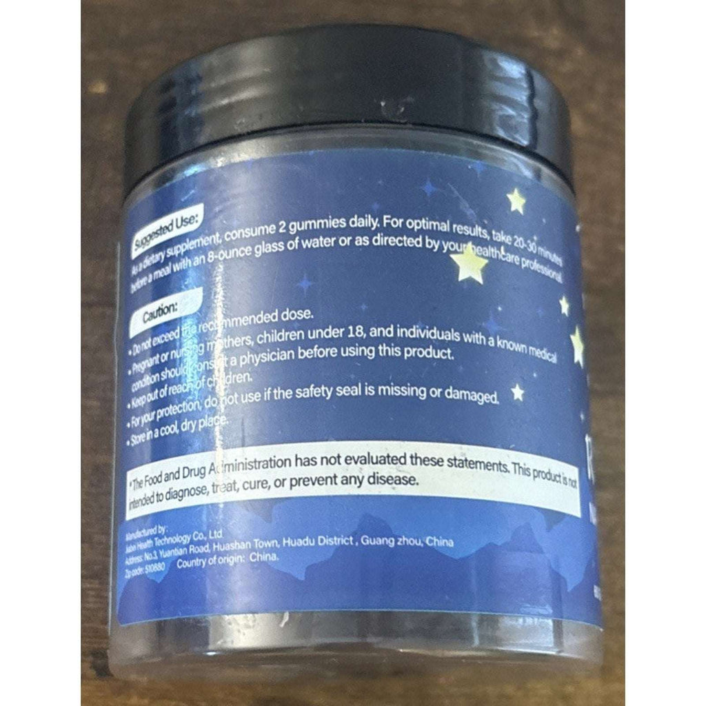 Rapid Ripped Natural Sleep Melatonin Free Gummy 60 Gummies Exp 4/27 Strawberry