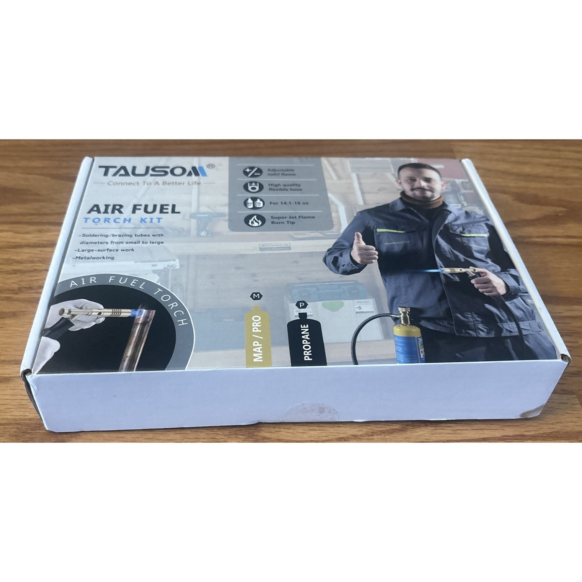 TAUSOM Air Fuel Torch Kit MAPP/MAP-Pro/Propane with Pressure Regulator, Heat Adj