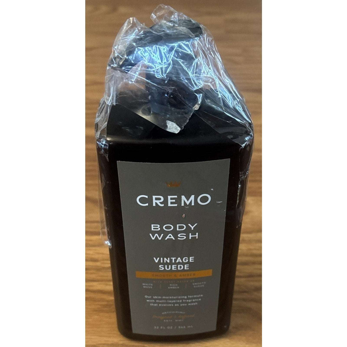 Cremo Vintage Suede Smooth & Amber Moisturizing Body Wash for Men, 32 FL Oz