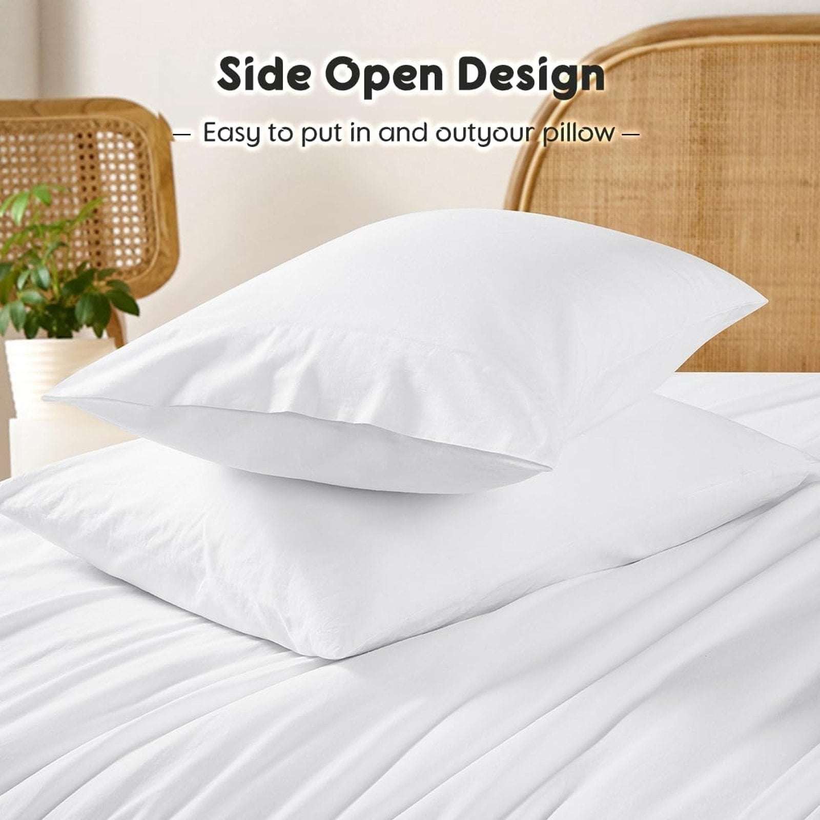 100% French Pure Linen Sheet Set Deep Pockets Queen Size Breathable & Cooling