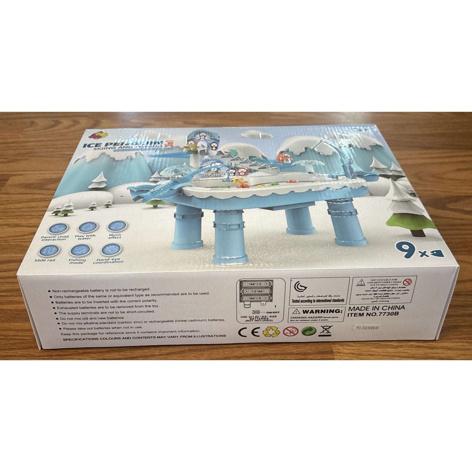 Kids Ice Penguin Splash Pond Toddler Fishing & Skiing Water Mini Activity Table