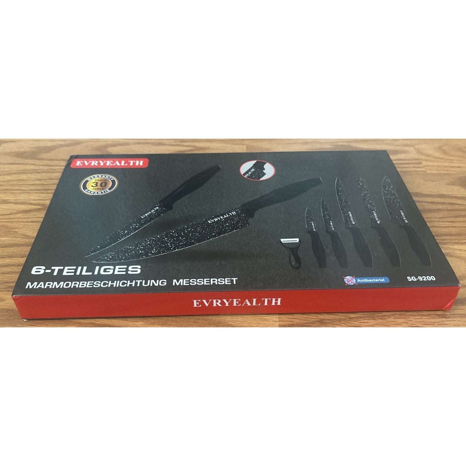 Culinary Swiss Knife Set EVRYEALTH SG-9200 Black Stainless Steel 6 Piece Set