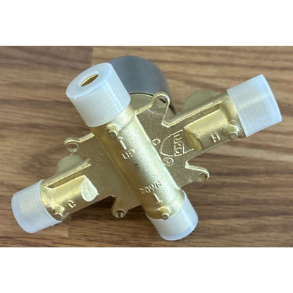 SHAMANDA Brushed Nickel Wall Mount Single Handle Lever Trim Kit w Rough-In Valve