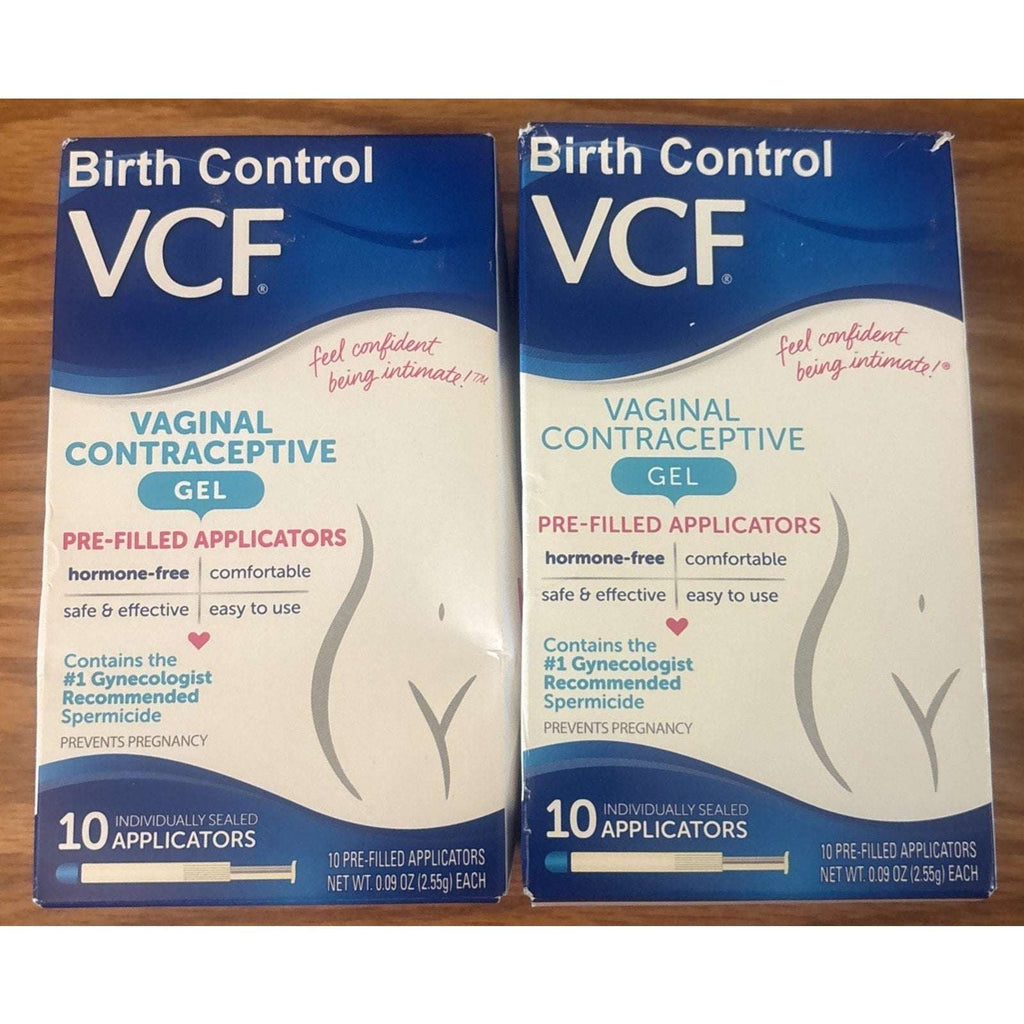 VCF Vaginal Contraceptive Gel Pre-Filled Applicators Hormone Free 10 Ct 2 Pack
