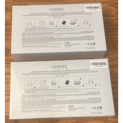 2x Umidex Facial 2-Step Freeze-Dried Collagen & Brightening Eye Mask Box Set