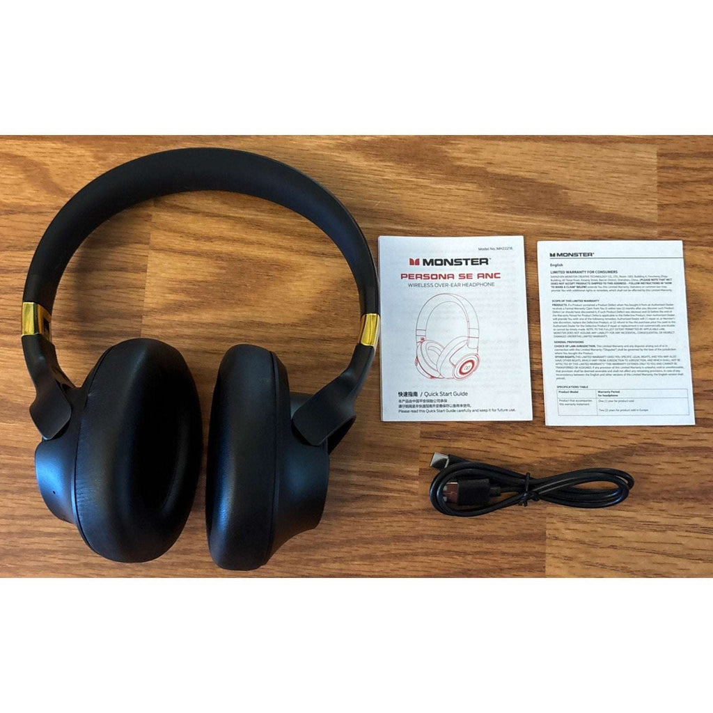 Monster Persona SE ANC Over Ear Bluetooth Headphones Wireless HiFi Bass Mic 60H