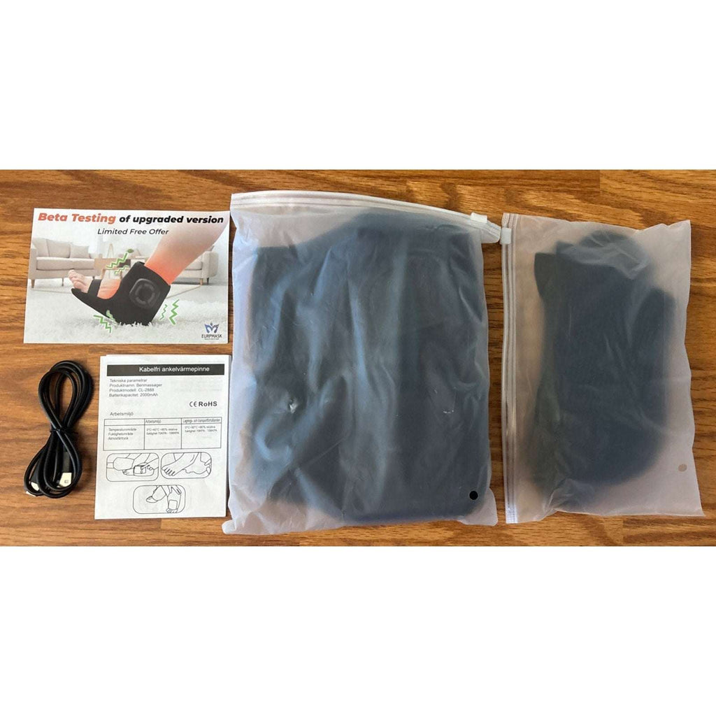 Foot Renew Ankle and Foot Massager Cordless 3-Level Vibration & Heat & Extenders
