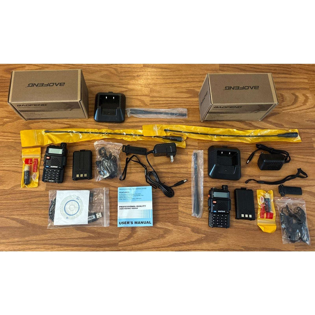 BAOFENG UV-5R 8W Long Range Dual Band NOAA Weather Two-Way Ham Radio VHF UHF FM