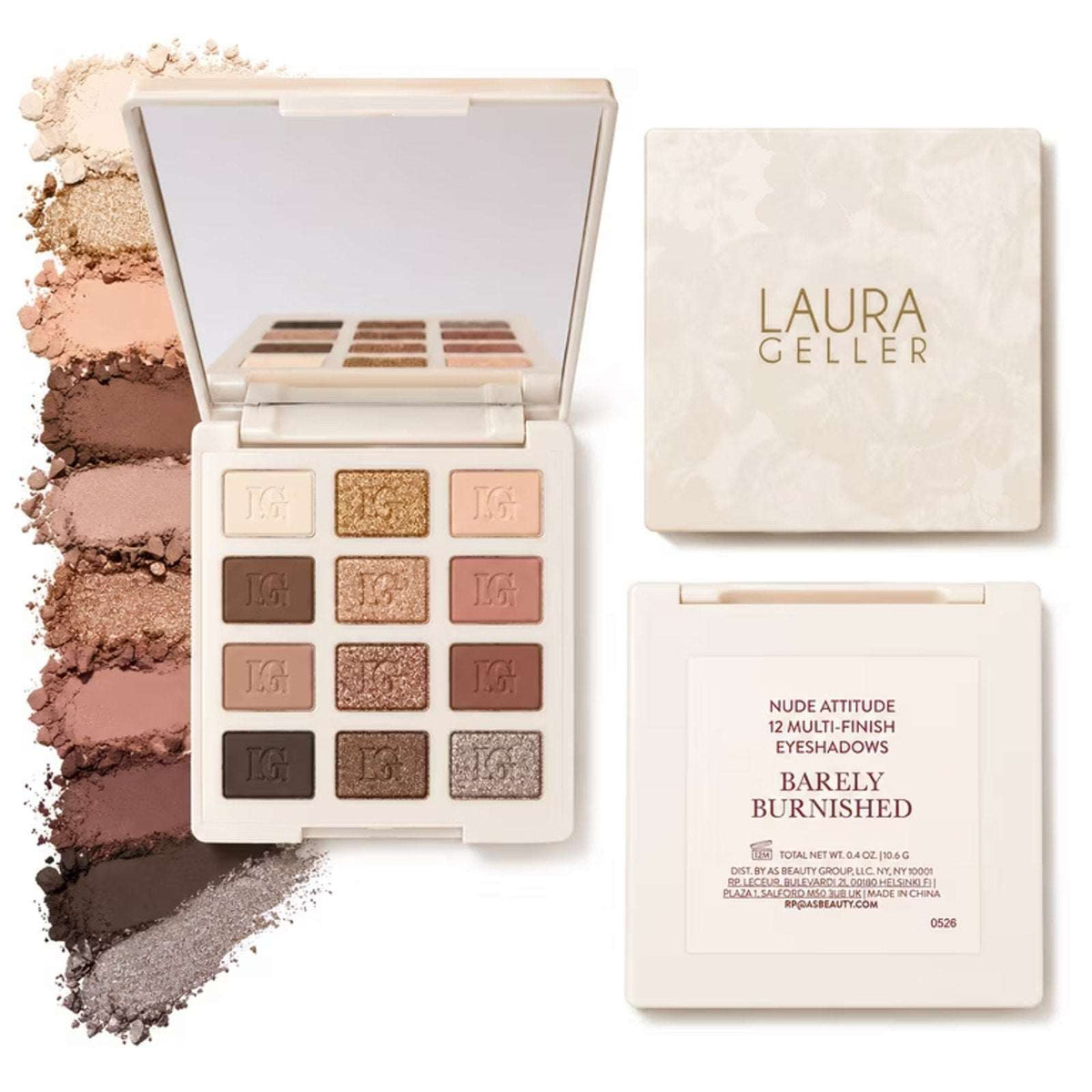 Laura Geller Nude Attitude 12 Eyeshadow Palette Barely Burnished NIB Sealed