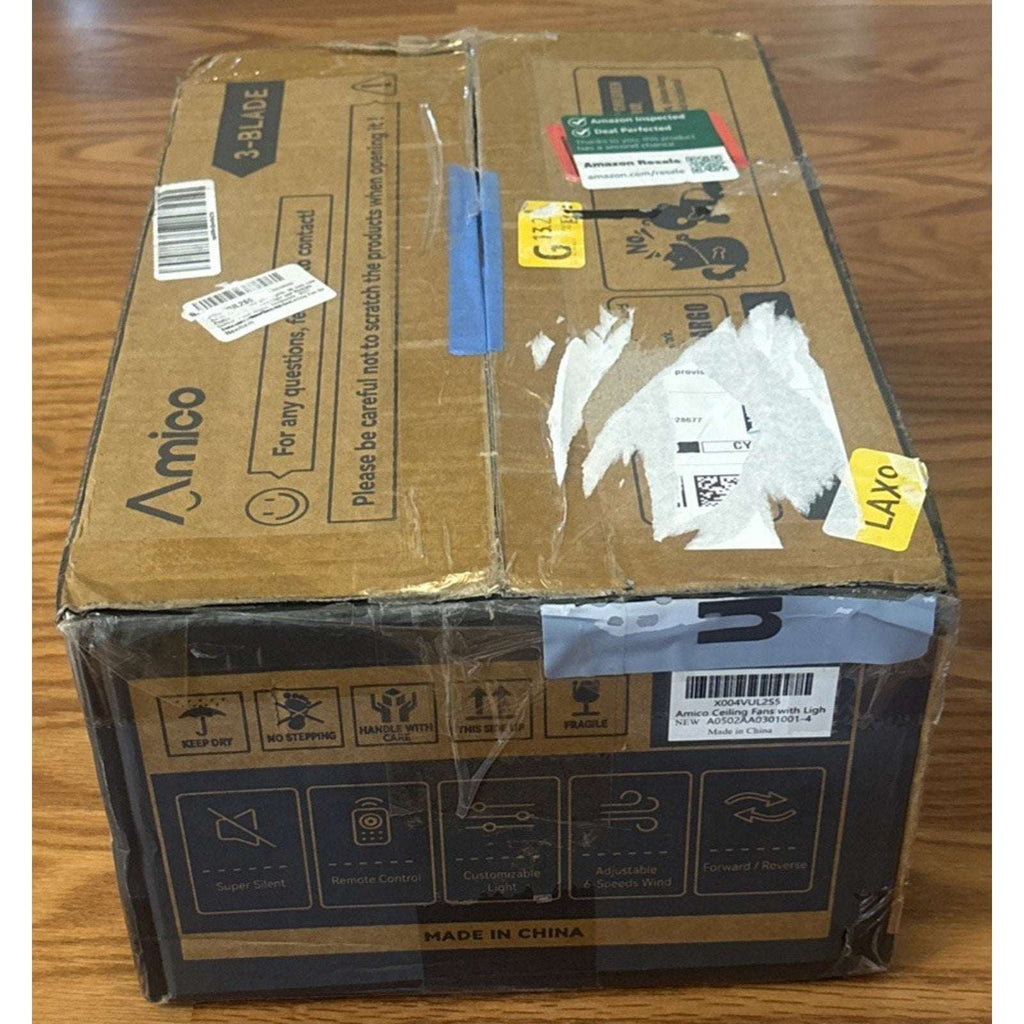 Amico 30 inch Low Profile Ceiling Fan with Lights & Remote Flush Mount 3-Blade