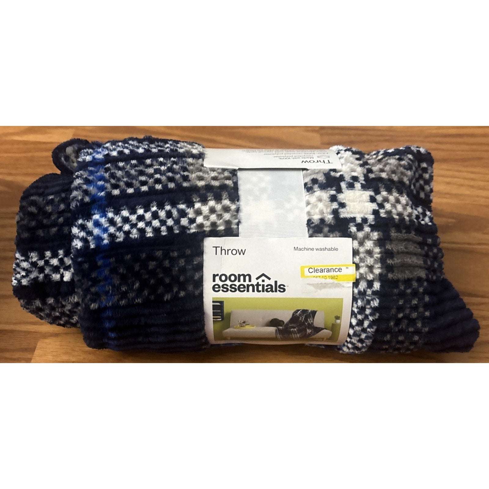 2 x 3PC Sheet Sets + Blanket Room Essentials Blue/Gray Plaid Microfiber Twin XL