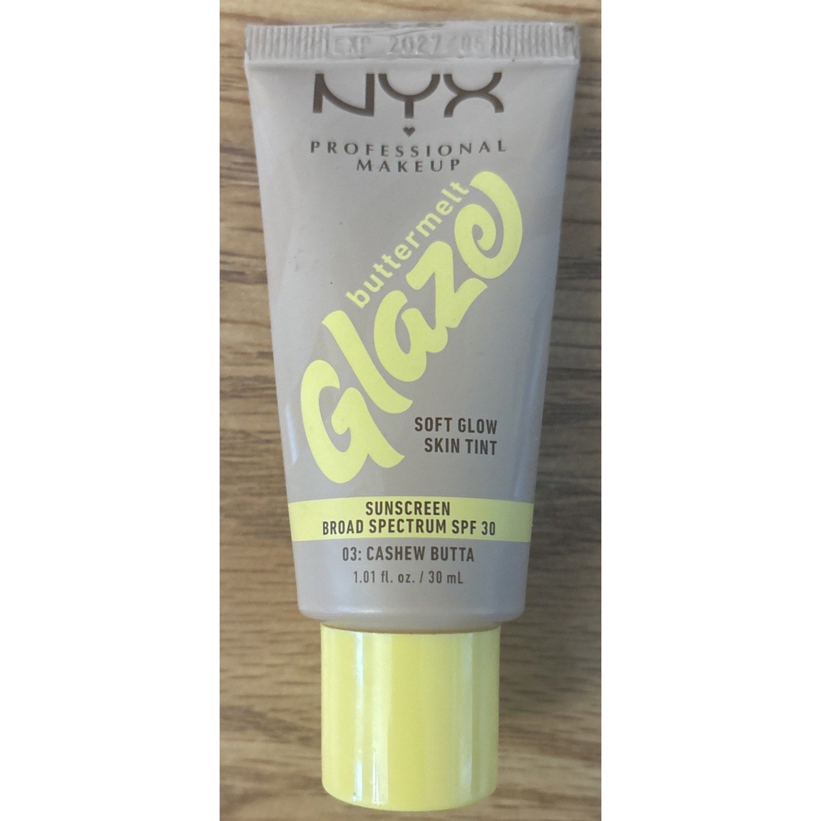NYX Buttermelt Glaze Soft Glow Skin Tint Moisturizer SPF 30 in 03: Cashew Butta
