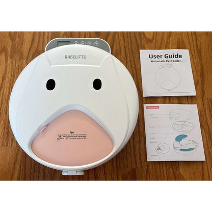 Automatic Cat 4 Tray Feeder Wet/Dry Food Portable Cordless Dog Food Dispenser