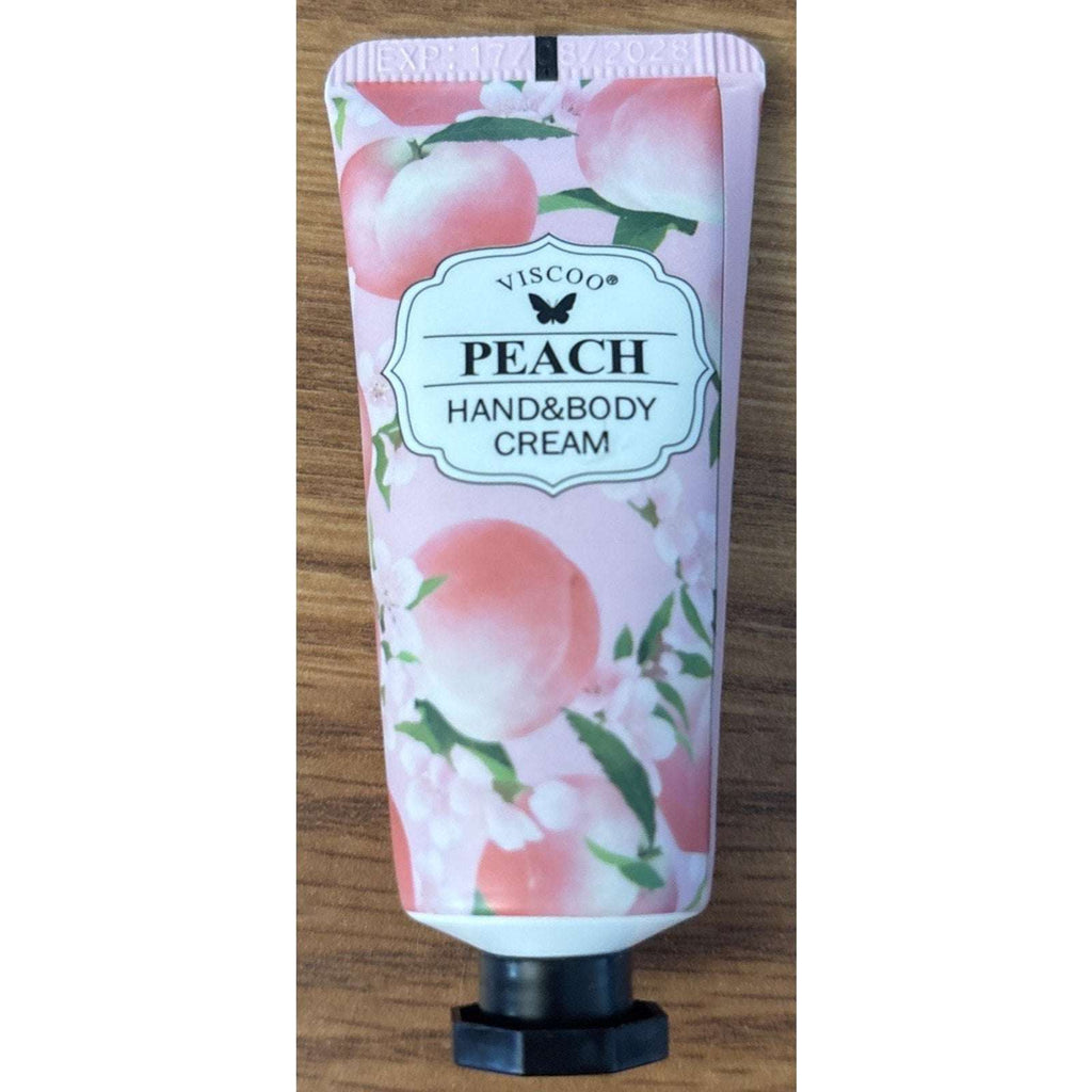 2PC Hand Cream Set Cristalbox Natural Pure Lavender & VISCOO Peach - Travel Size