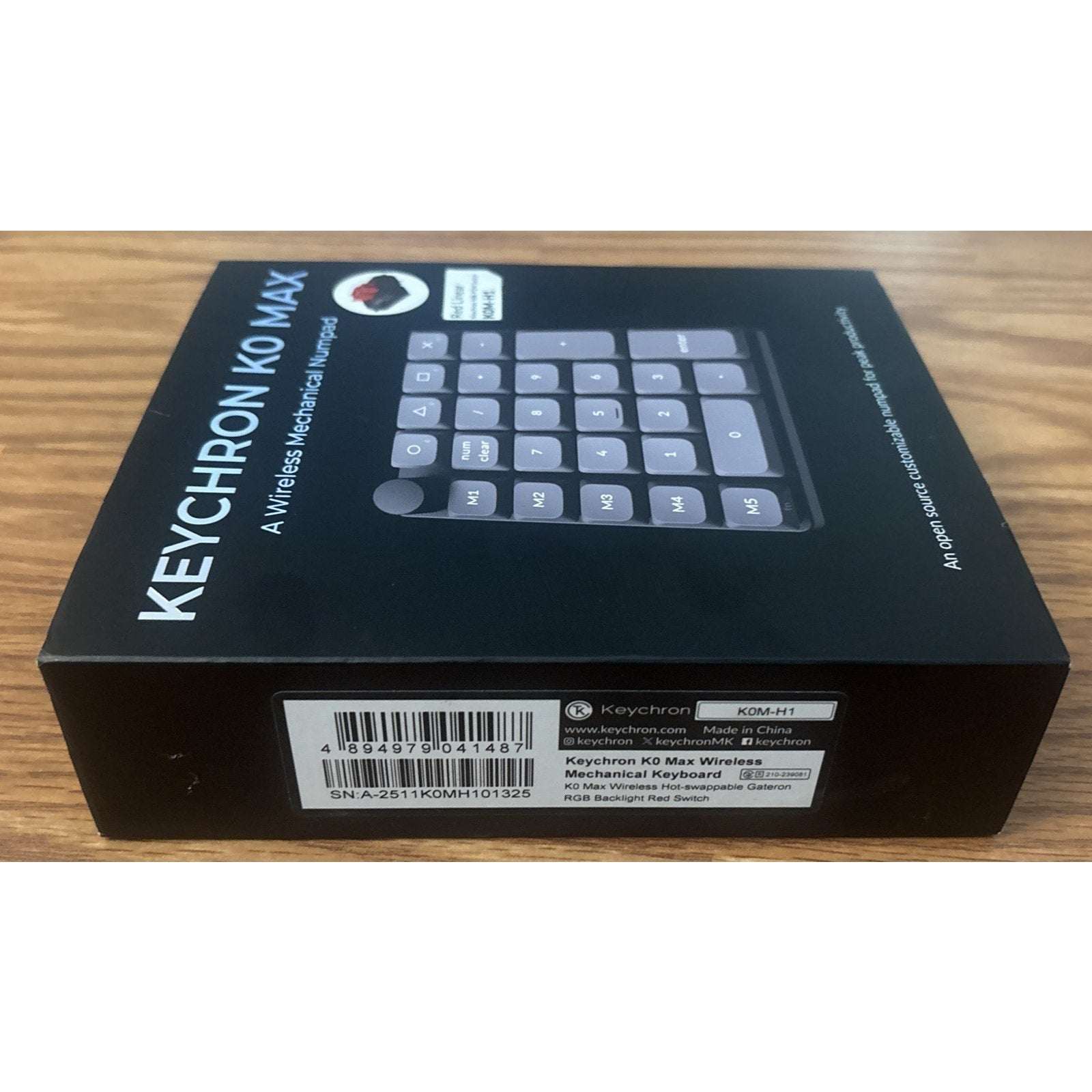 Keychron K0 Max Wireless Mechanical Numpad Red Linear Number Keypad K0M-H1 NEW!