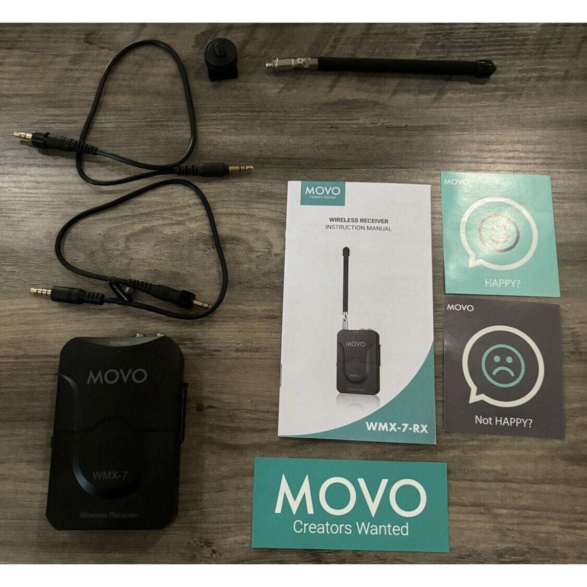 Movo 12-Channel VHF Wireless Receiver for WMX-7 Microphone System WMX-7-RX